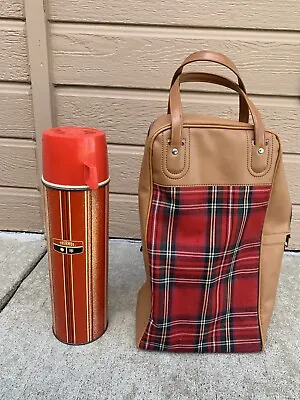 Vintage Red Thermos Quart Size With Bag • $29.95