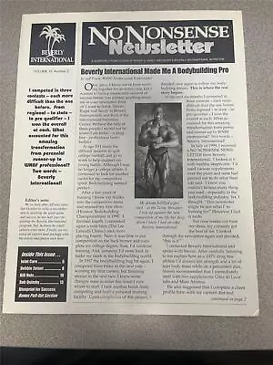 Early NO NONSENSE NEWSLETTER Bodybuilding Muscle Booklet Volume 6 #2 • $9.50