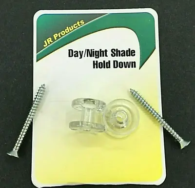 $11.43 • Buy 2 Pack Jr Products 81735 Clear Round Day-night Window Shade Hold Down Rv, Camper