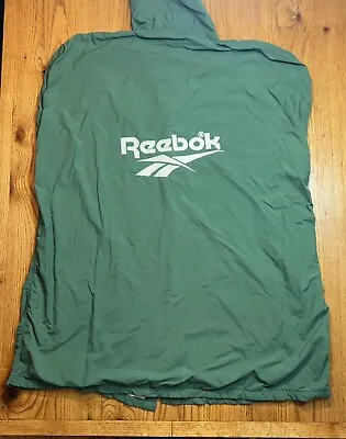 Vintage Reebok Sideline Cape Coat Green Football Jacket XXL Parka Made In USA • $60