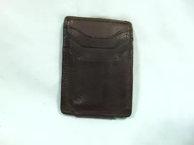 RELIC Men's Leather Slim Bi-fold Magnetic Clip Wallet Brown • $11.99