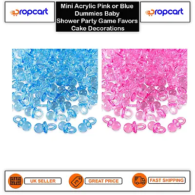 Pink Blue Dummies Baby Shower Cake Decorations Table Scatter Party Game Favors • £2.99