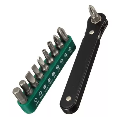 Mini Right Angle Offset Hand Ratchet Screwdriver Ratcheting Tool Set Household • $38.64