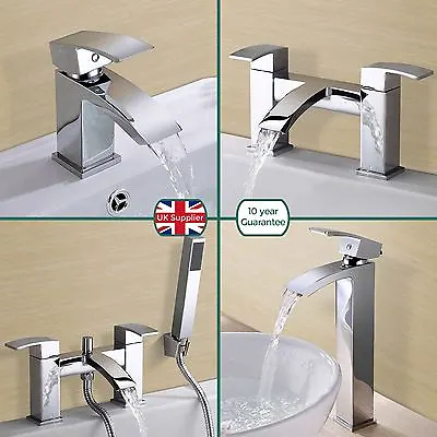 Arke Bathroom Chrome Sink Basin Mono Mixer Bath Filler Shower Tap Solid Brass • £64.99