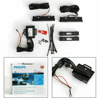 Pair Philips 4 LED Luxeon Daylight Daytime Running Light Lamp DRL4 12820WLEDX1 C • $95.65