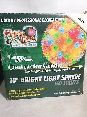 10  Diameter Hanging Plastic Christmas Ball 150 Light Multi Color Function Works • $49.80