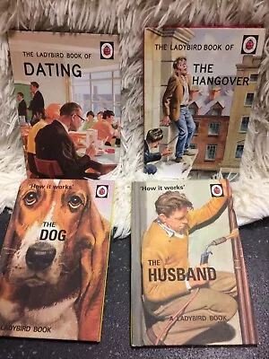 4 X Ladybird Books For Adults The Husband Dog Hangover & Dating • £5.50