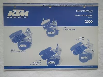 2000 KTM 50 Mini Adventure SX Junior Senior JR SR Spare Parts Manual Engine • $34.99