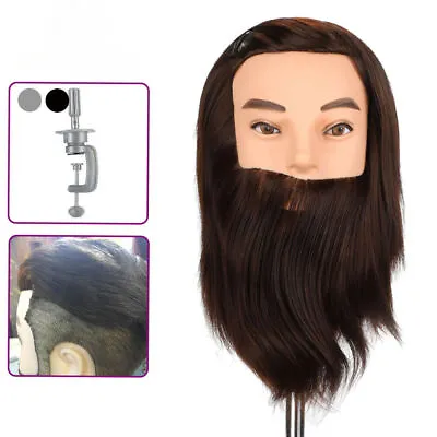 Male Mannequin Head With Beard For Hairdressers Hairdressing Training Styling • $61.29