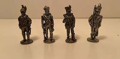 4 Miniature Metal French Napoleonic Soldiers  • $11.75