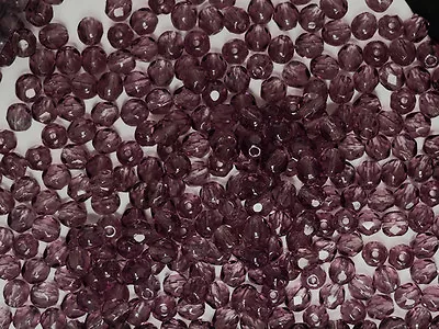 600 Preciosa Czech Glass Fire Polished Beads 3mm Amethyst Purple • $7.59