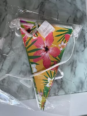 £3.50 • Buy Hawaiian Bunting Banner Luau Party Tropical 12 METERS / Garden Party / Bbq