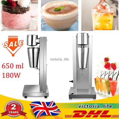 650 Ml Electrical Milk Shaker Smoothie Maker Milkshake Machine Stainless Steel • £58.29