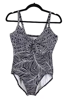 Miraclesuit Siera Lush Lanai Swimsuit One Piece Underwire Midnight Size 10 • $36