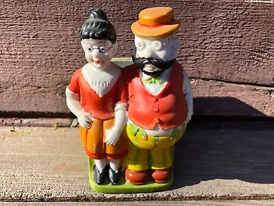 Vtg Old Uncle Willie And Emmy Bisque Toothbrush Holder Moon Mullins Characters • $59.95