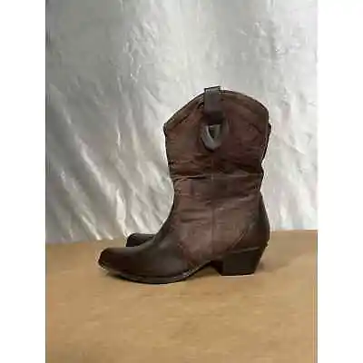 Oak Tree Farms Suede Leather Western Cowboy Boots Women’s Size 8 • $40