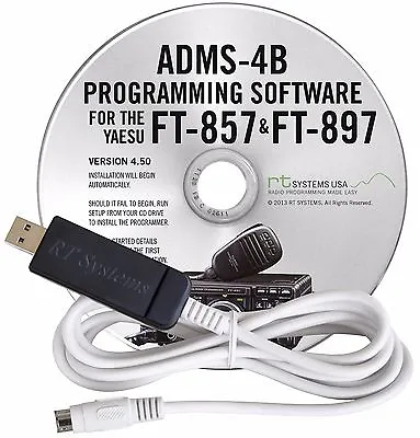 RT Systems Programming Software & Cable For Yaesu FT857/857D/897/897D • $54