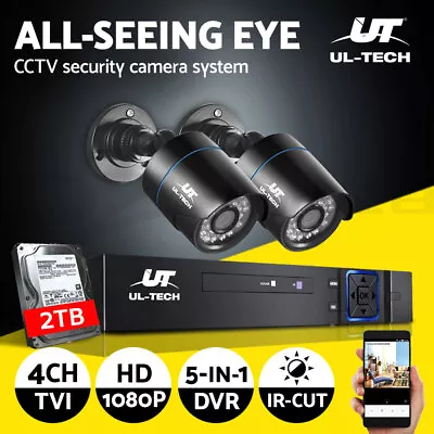 UL-tech 1080P Home CCTV Security Camera HDMI DVR Video Home Outdoor IP 2TB • $212.95