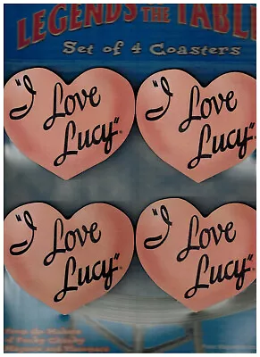New I Love Lucy Set Of 4 Coasters Heart Shaped Coaster Set  • $49.99
