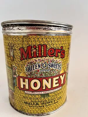 Vintage Advertising Miller’s Honey Can / Tin Farm Diner (full) • $119