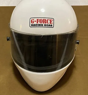 G-Force Pro Force1 Racing Gear Snell M2005 Helmet White Size Small Free Shipping • $49