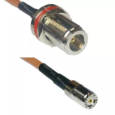 RG400 N FEMALE BULKHEAD To MINI UHF FEMALE RF Cable FAST-SHIP LOT • $126.27