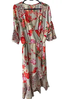 Anthropologie Fig And FlowerTiered Dress Size M Garden Party No Belt • $39.99