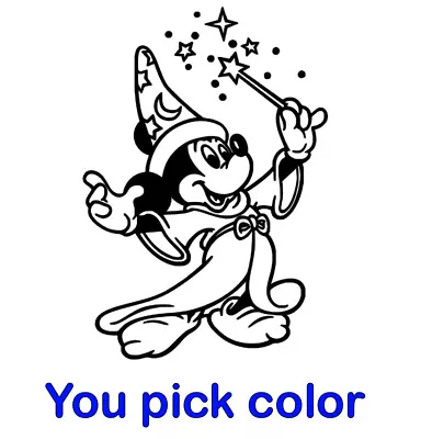 Sorcerers Mickey Mouse Fantasia Disney World Sticker Decal 5  • $5.50