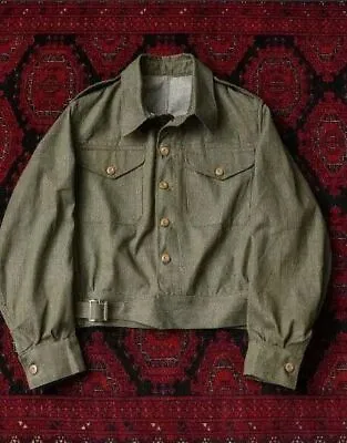 OVERALLS DENIM BLOUSES Jacket Green 50s M At The Time Of World War II Vintage • £345.22