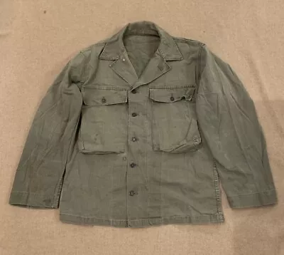 Original WWII WW2 US Army USMC Light Shade HBT Jacket/Shirt 13 Star Buttons 45B • $150