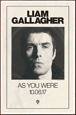 LIAM GALLAGHER As You Were Ltd Ed New RARE Tour Poster! OASIS Alt Brit Rock • £33.74