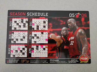 MS20 Miami Heat 2005/06 NBA Basketball Magnet Schedule - Pilon • $2