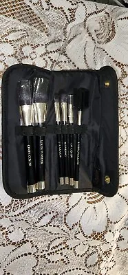 $9.98 • Buy NEW X6 Brushes MARY KAY BRUSH SET Velvet BLACK TRAVEL BAG Fold Sealed 