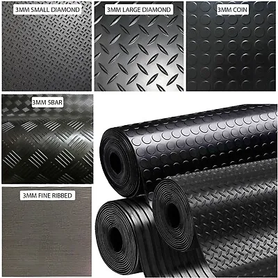 Heavy Duty Rubber Floor Garage Matting Non Slip Industrial Work Gym Van Shed 1.2 • £8.97