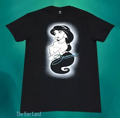 New Disney Aladdin Jasmine Classic Vintage 1992 Black Mens T-Shirt • $15.95