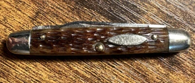 $20.50 • Buy Vintage Robeson ShurEdge 62254 Gents Folding Blade Knife~Bone Grips