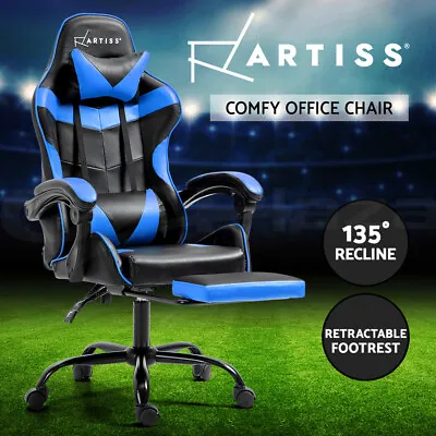 $139.95 • Buy Artiss Gaming Office Chair Leather Executive Computer Chairs Recline Footrest