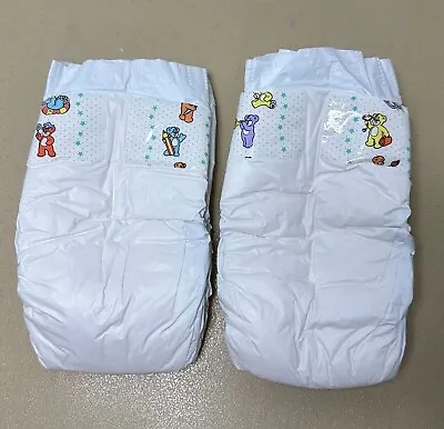 2 Loose Vintage Pampers Stretch Diapers For Boys Size 3 Smooth Plastic Backed • $28