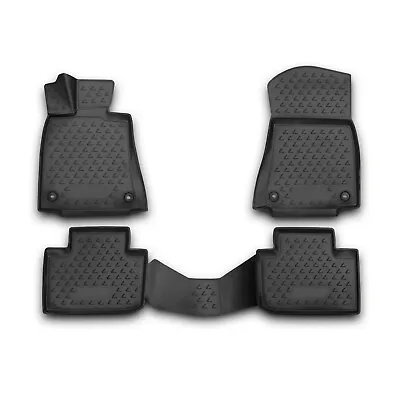 OMAC Floor Mats Liner For Lexus IS 2014-2020 RWD Black TPE All-Weather 4 Pcs • $79.90