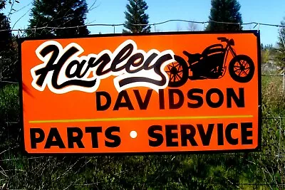 Hand Painted HARLEY DAVIDSON Motorcycle Sign Garage Shop Parts Service Man Cave • $165