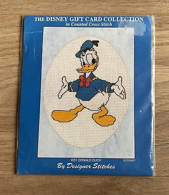 £6.95 • Buy STARTED Disney Gift Card Mickey Mouse Donald Duck Cross-stitch KD1 Rare