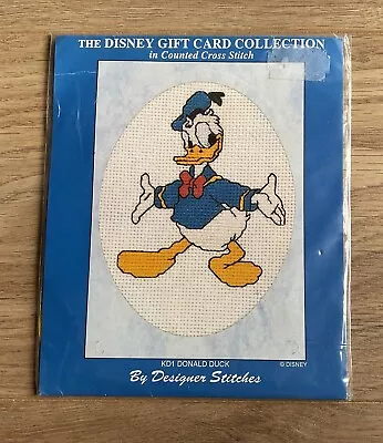 £6.95 • Buy STARTED Disney Gift Card Mickey Mouse Donald Duck Cross-stitch KD1 Rare
