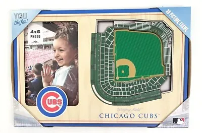 NEW Chicago Cubs Wrigley Field 3D Picture Photo Frame Stadium View Wood Replica • $19.95