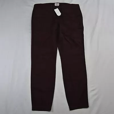 NEW J.CREW 32 Maroon Red B8707 Utility Skinny Stretch Womens Chino Pants • $24.99