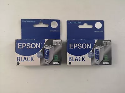 £10 • Buy Genuine Epson 2 X T007 Black Ink Cartridges C13T00740110