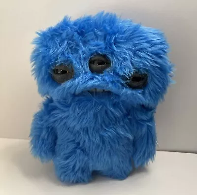 Fuggler Funny Ugly Monster Blue 3 Eyes Soft Fuzzy Plush Annoyed Alien Toy • $13.50