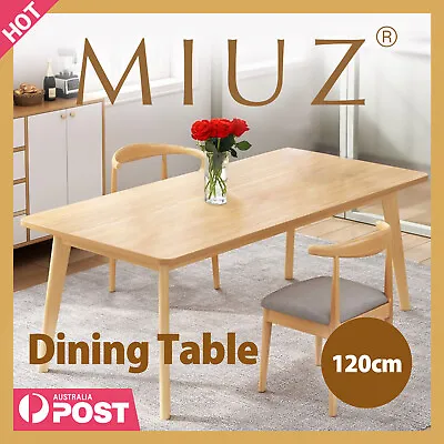 $149 • Buy MIUZ 120cm Dining Table 4-6 Seater Wooden Kitchen Modern Dining Tables 