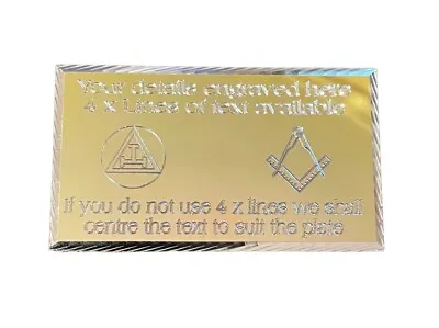 (MP104) Personalised Royal Arch & Masonic Crest (no G) Logos Case Name Plate • £6.99