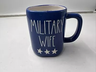 Rae Dunn Ceramic 18oz Military Wife Blue Coffee Mug CC02B06001 • $20.14