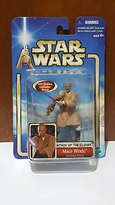 Star Wars  Attack Of The Clones  Mace Windu - Brand New [moc] • $25